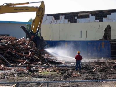 The demolition began in June 2005