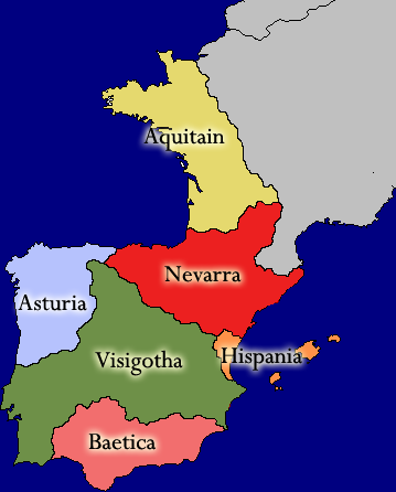 The six nations that made up the former Visigoth Kingdom.