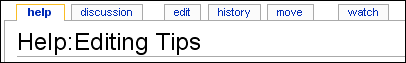 The tabs at the top of each page give you a range of editing options.