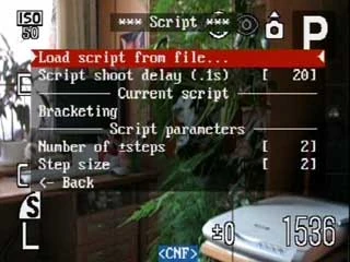 Script menu