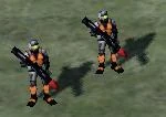 An idle Missile squad upgraded with Composite Armour