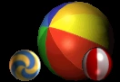 An example of different balls from Creatures 2 and 3.  The large beach ball is included in the Bondi Norn pack.