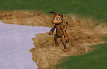 An early preview of the game, a herbivore creatures within the world