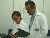 "Dr." Ian and Lisa, hard at work