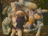 Nish's norndolls. Left to right are Freekling, Stitches, Nishette, Rags, and Patches.