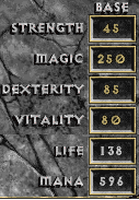 max attributesat CHR LVL 50