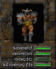 The Fighter Baratus, from Hexen's class selection screen.
