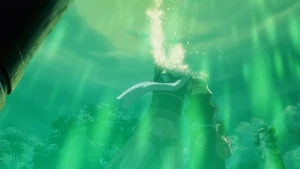 Ovan activates the teleporter.