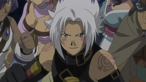Haseo stands against Ender.