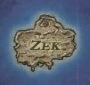 The island of Zek, as it appears on the map of Norrath.