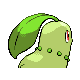 Imagen posterior de Chikorita macho o hembra en Pokémon Diamante y Perla