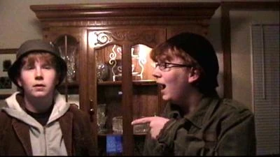Andrew Ihla and Andrew Ihla as two alter egos of a struggling screenwriter in The Many Faces of Writer's Block (2007).