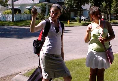 Abbi (Ellie Unkenholz) and best friend Jessi (Ali Scrable) have drastically different expectations of adjusting to small-town life after their east-coast boarding schools in Dangers from Within