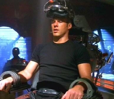 John Crichton in the Aurora Chair