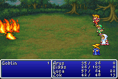 Screenshot of Final Fantasy during a battle.