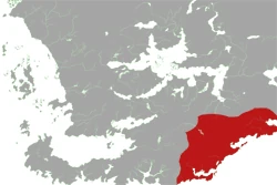 Map of Faerûn highlighting Southeast Faerûn