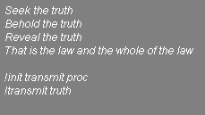 A sample of the Seeker's messages.