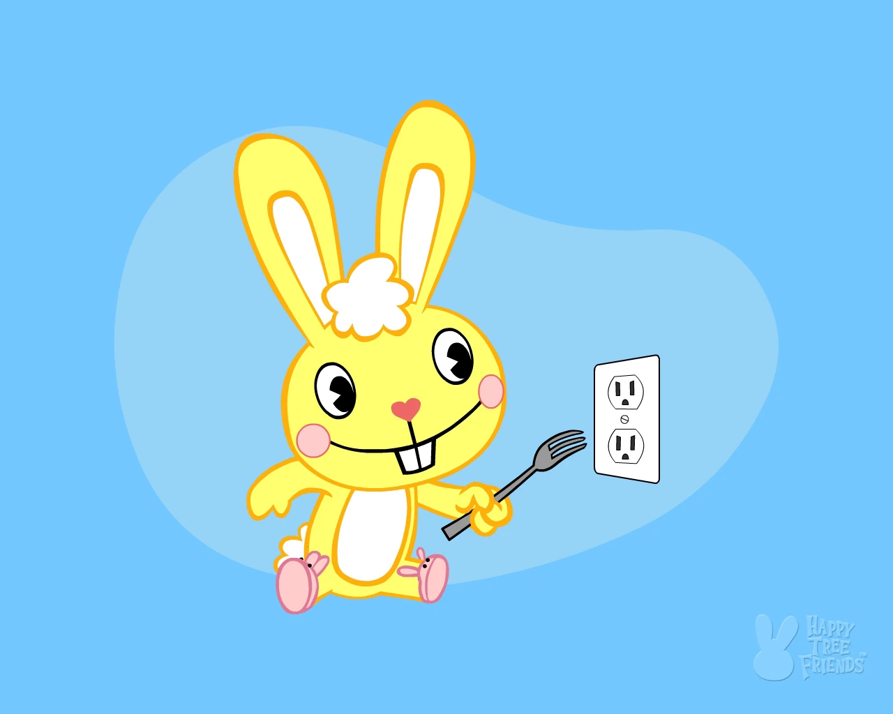 Cuddles, the cute yellow bunny