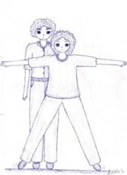 Illustration of Dousha & Agnus tales. The girl gave her name to the language.