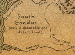 Map of Harondor or South Gondor.