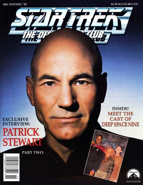 Official Fan Club Magazine issue 88 cover Patrick stewart fan club