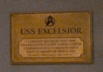 The Excelsior's dedication plaque