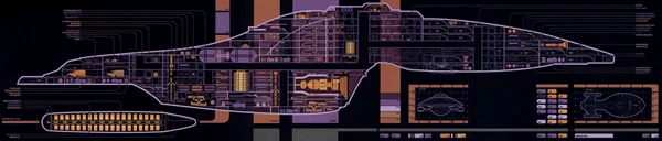 Een dwarsdoorsnede van de USS Voyager