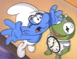 Brainy Smurf and Kermit Clock in Cartoon All-Stars to the Rescue