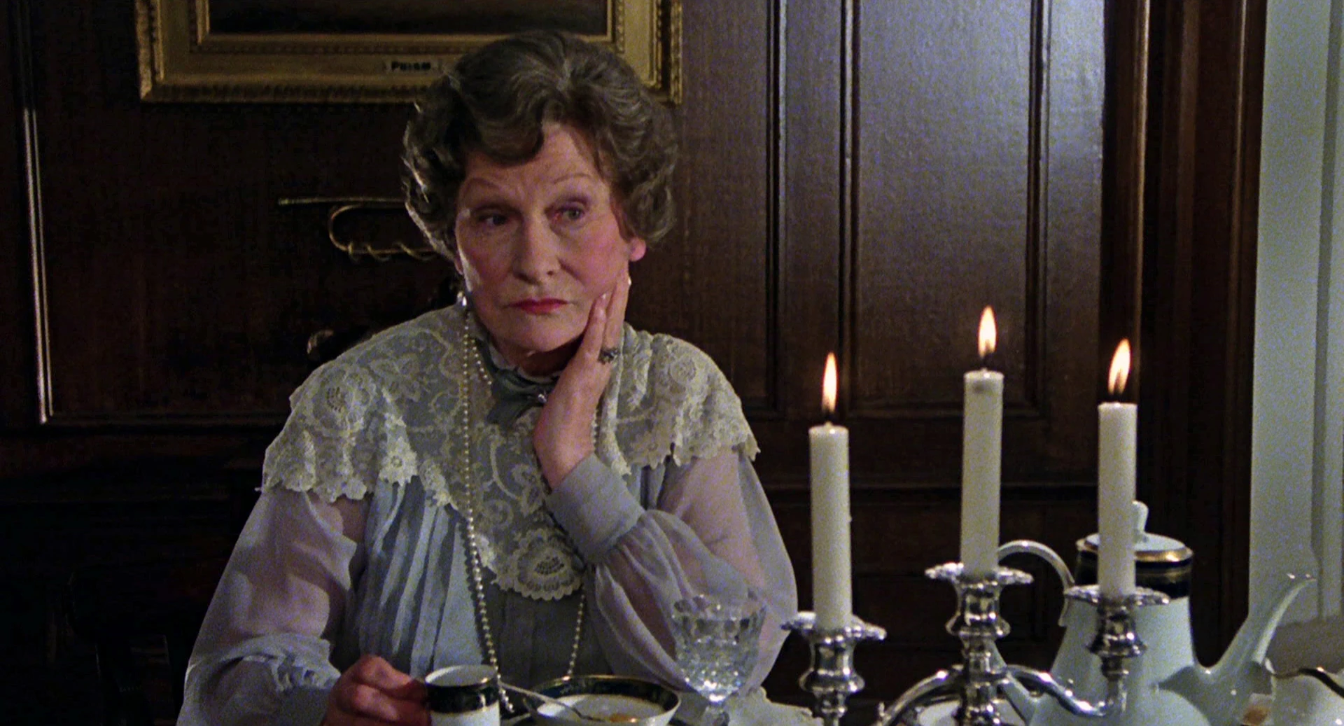 Joan Sanderson as Dorcas in The Great Muppet Caper.