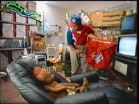 Bad Andy plugs in his TV instead of the HeatWave bags.
