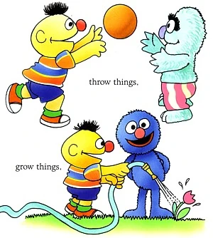 Toddler versions of the Sesame Street characters.
