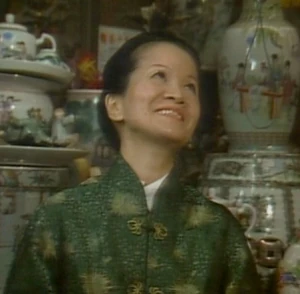 Arabella Hong as the shopkeeper