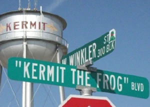A street renamed for the town's favorite frog.