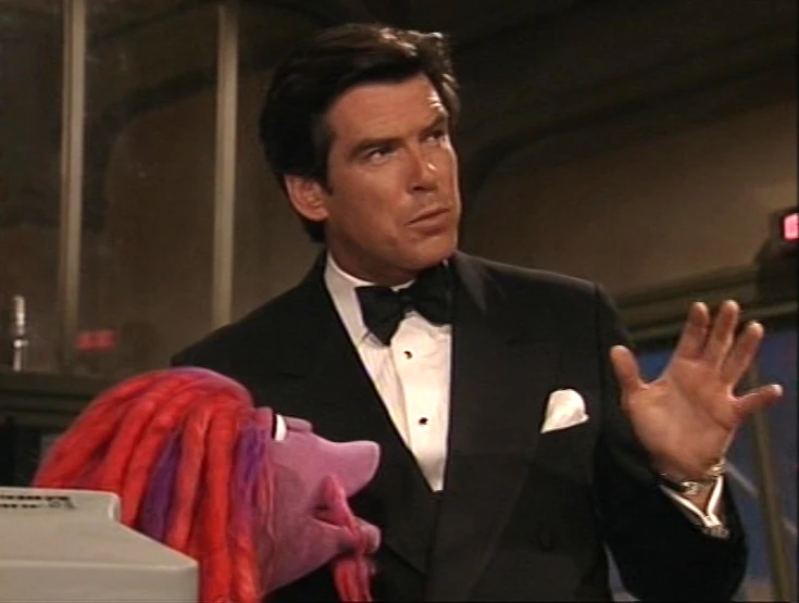 Pierce Brosnan with Clifford