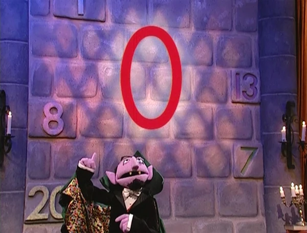 The Count's organ disappears as he counts zero organs.