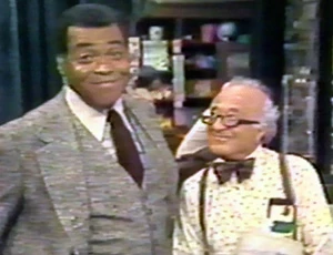 James Earl Jones chats with Mr. Hooper in A Walking Tour of Sesame Street.