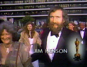 Jim and Jane Henson arrive at the Oscars.