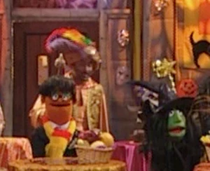 An Anything Muppet Harry Potter clone, center left, in A Magical Halloween Adventure