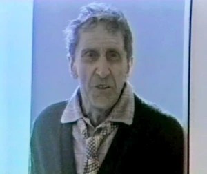Clavering as the old man in The Cube