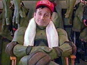 Michelan Sisti relaxes in the Michaelangelo suit