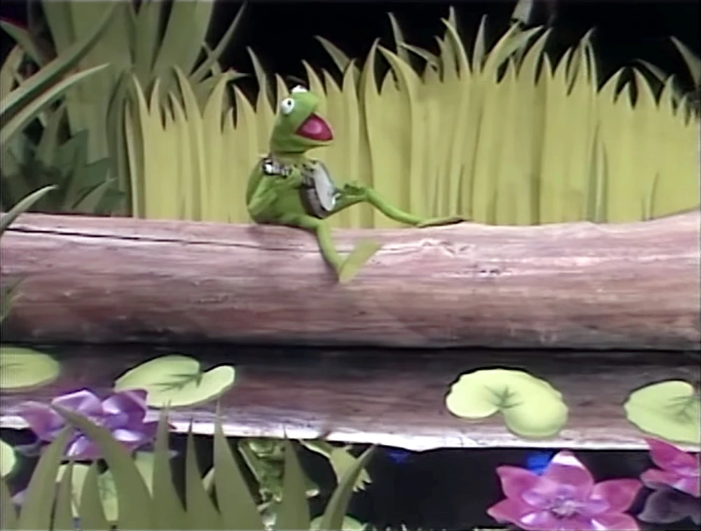Kermit the Frog performs his nominated song, "The Rainbow Connection."