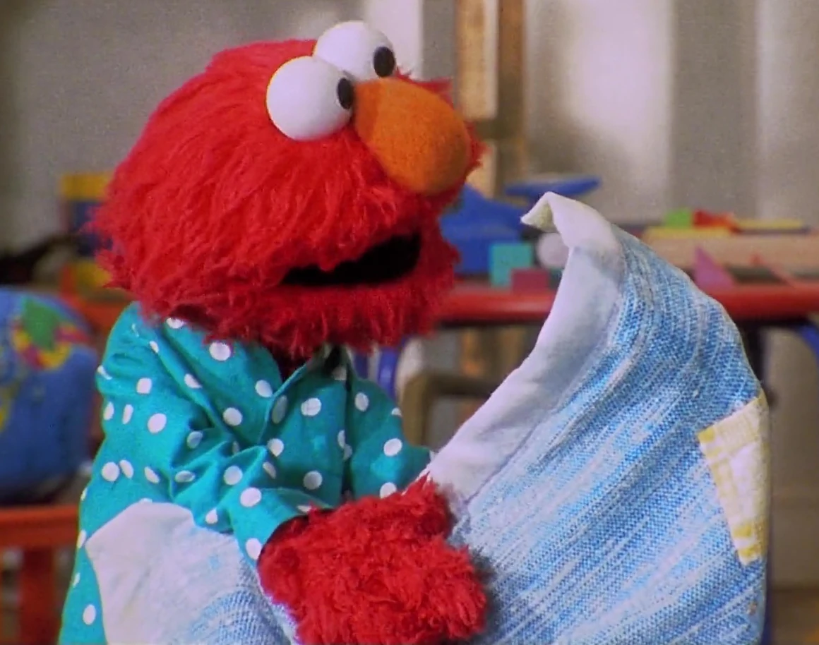 Elmo and his blanket