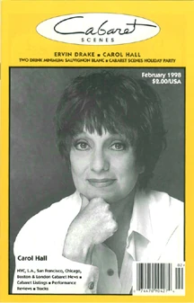 Carol Hall on the cover of Cabaret Scenes magazine, February 1998.