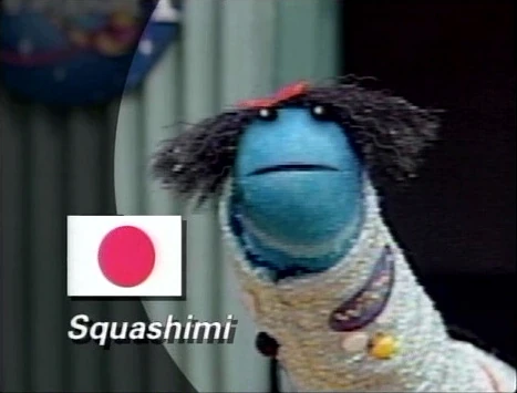 Squashimi, brave Japanese worm astronaut.