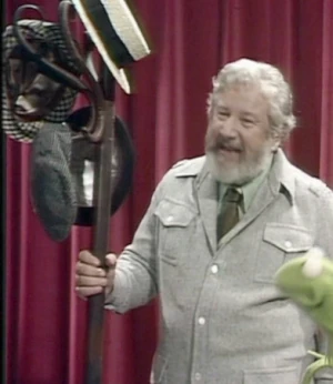The Hatrack stands to attention with Peter Ustinov and Kermit