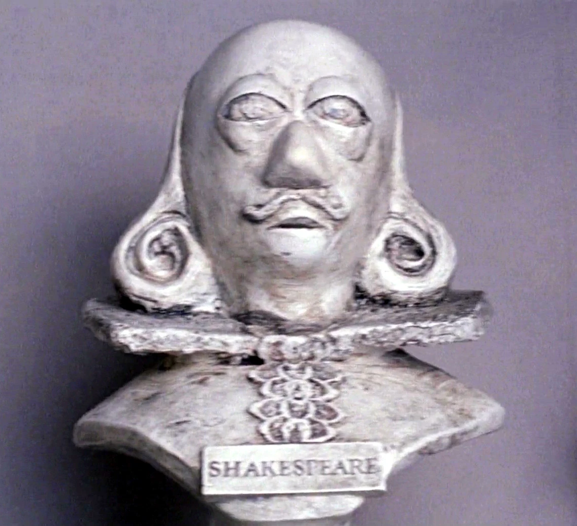 William Shakespeare's bust in The Muppet Christmas Carol