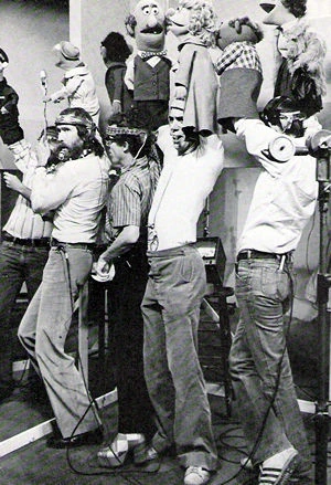 Behind the scenes of the Waiting in Line skit.
