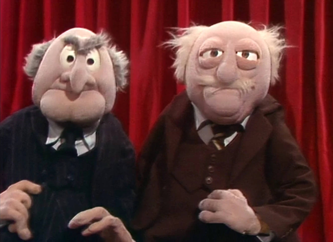 Statler and Waldorf direct the show from backstage.