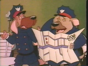 Stumped police dogs, barking up a wrong tree