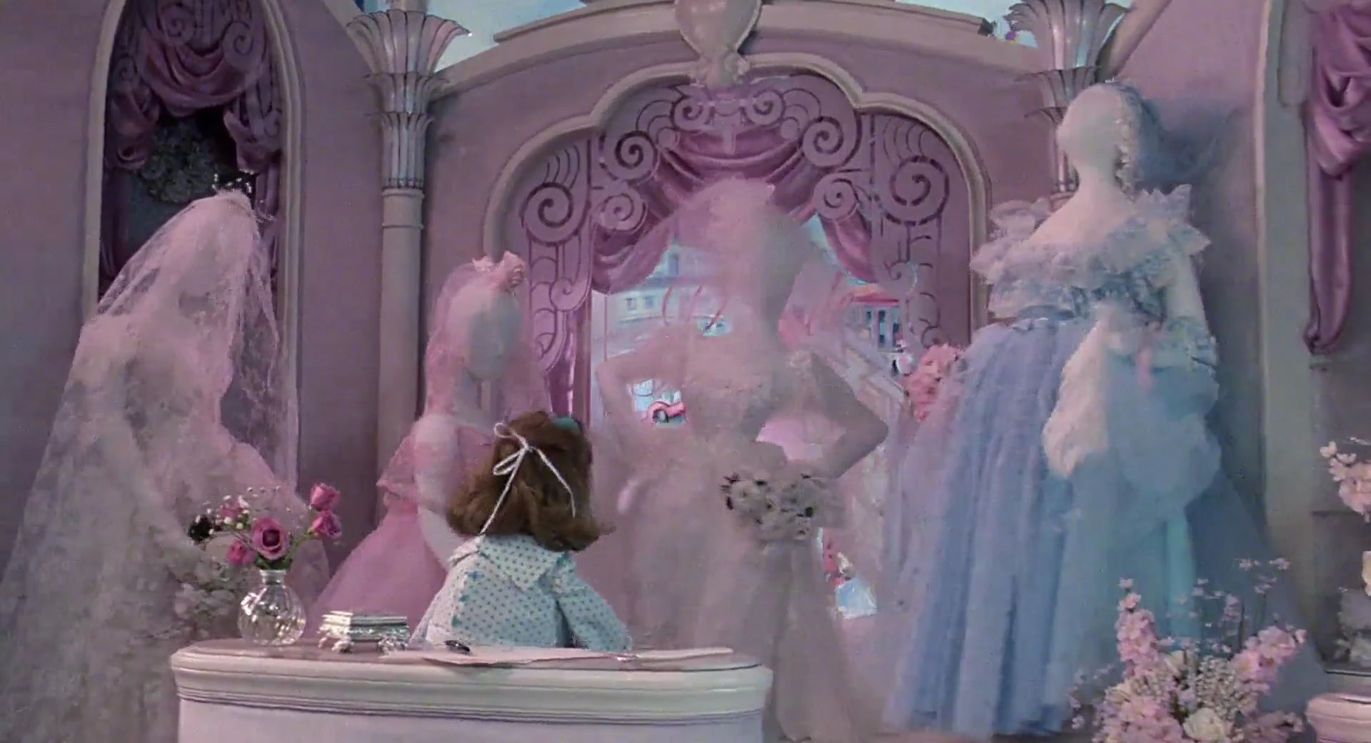 Always the bridal gown, never the bride.